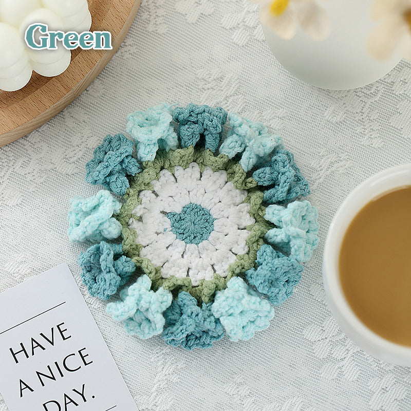 【Finished Goods】Hand-knitted Lily of the Valley coaster