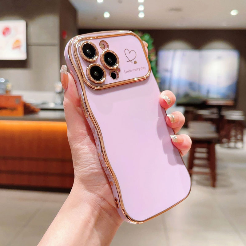 💖 Electroplating heart-shaped anti-fall mobile phone case 💖