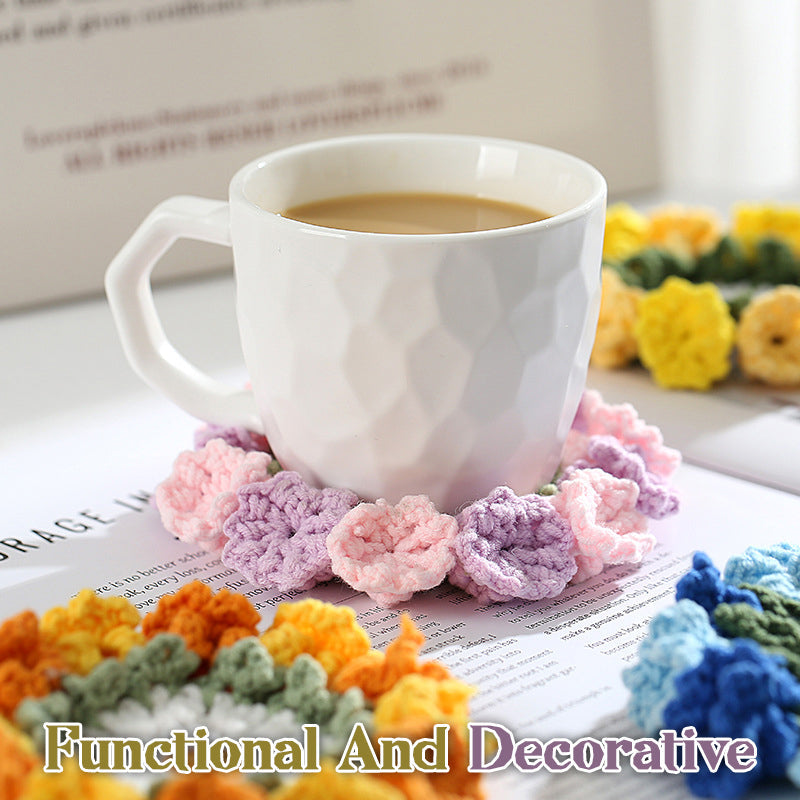 【Finished Goods】Hand-knitted Lily of the Valley coaster