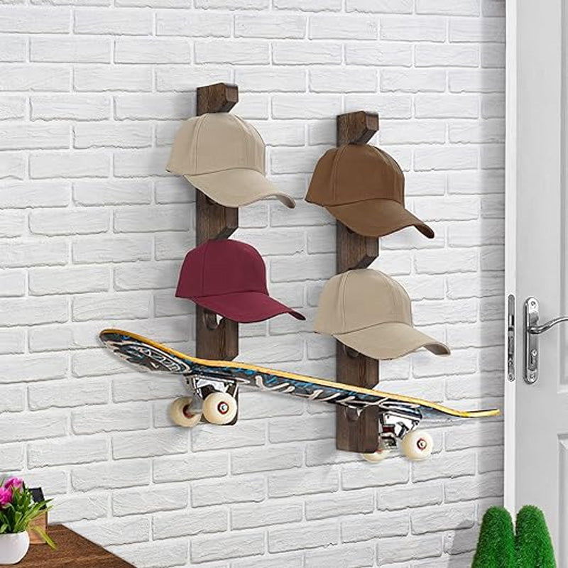 Wooden Baseball Cap Vertical Hat Stand