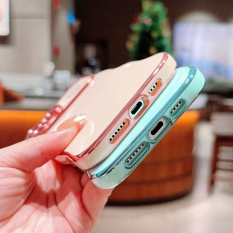 💖 Electroplating heart-shaped anti-fall mobile phone case 💖